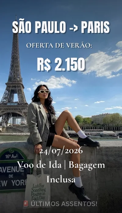Post 1 do Instagram @travel.aria.br